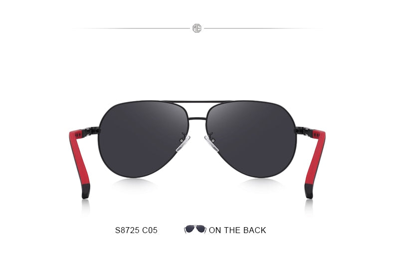 Designer Men's Classic Aluminum HD Polarized Pilot Sunglasses Aviation Frame For Driving UV400 Protection The Clothing Company Sydney