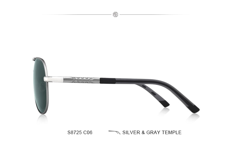 Designer Men's Classic Aluminum HD Polarized Pilot Sunglasses Aviation Frame For Driving UV400 Protection The Clothing Company Sydney
