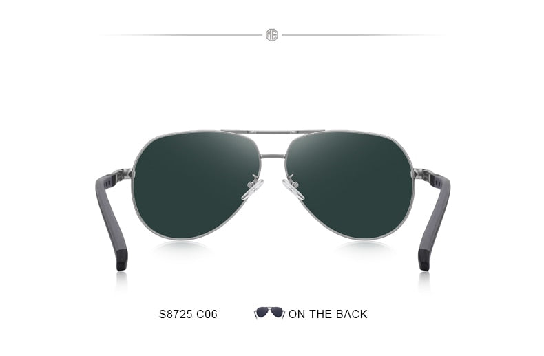 Designer Men's Classic Aluminum HD Polarized Pilot Sunglasses Aviation Frame For Driving UV400 Protection The Clothing Company Sydney