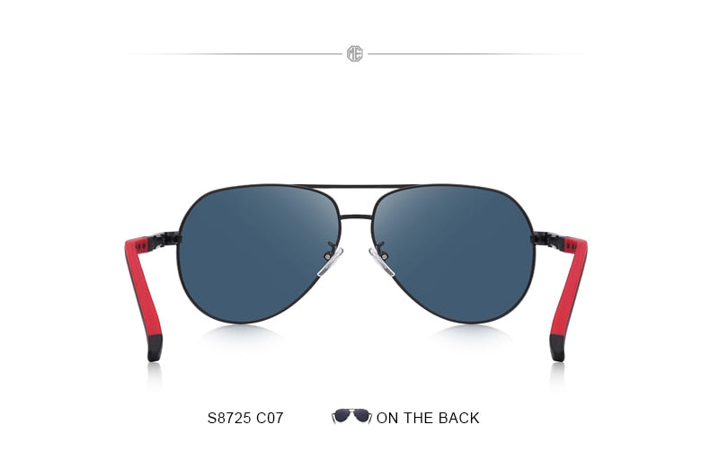 Designer Men's Classic Aluminum HD Polarized Pilot Sunglasses Aviation Frame For Driving UV400 Protection The Clothing Company Sydney