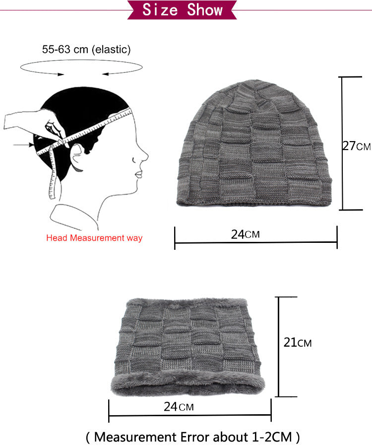 Winter Beanie Hat Scarf skullies beanies Soft Skull Warm Baggy Cap Mask Hats For Men Women Knitted Hat The Clothing Company Sydney