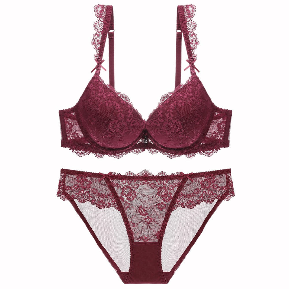 2 Piece Lace Bra Set Gather Adjustable Underwear Sets For Women A B C Cup The Clothing Company Sydney