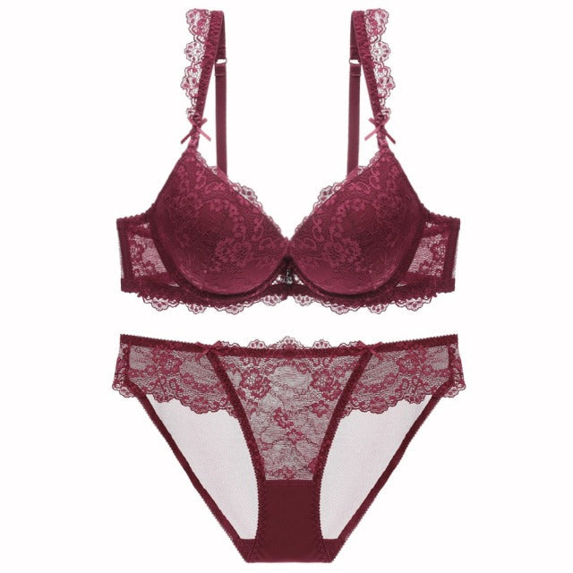2 Piece Lace Bra Set Gather Adjustable Underwear Sets For Women A B C Cup The Clothing Company Sydney