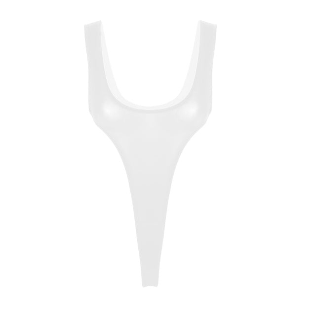 One Piece Swimsuit Swimwear High Cut Thong Leotard Swimming Suit See Through Deep Scoop Neck Bodysuit The Clothing Company Sydney