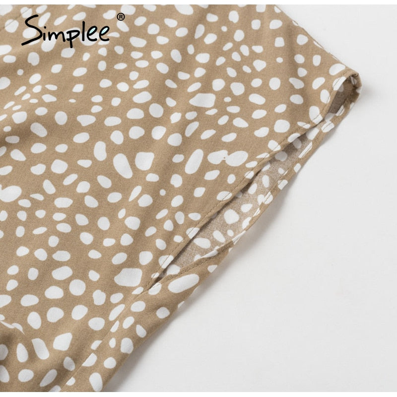 Boho Casual bow tie Short Sleeve Loose v neck leopard print overalls romper Playsuit The Clothing Company Sydney