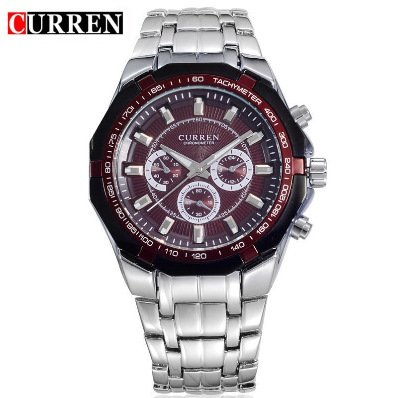 Luxury Casual Military Quartz Sports Wristwatch Full Steel Water Resistant Men's Watch The Clothing Company Sydney