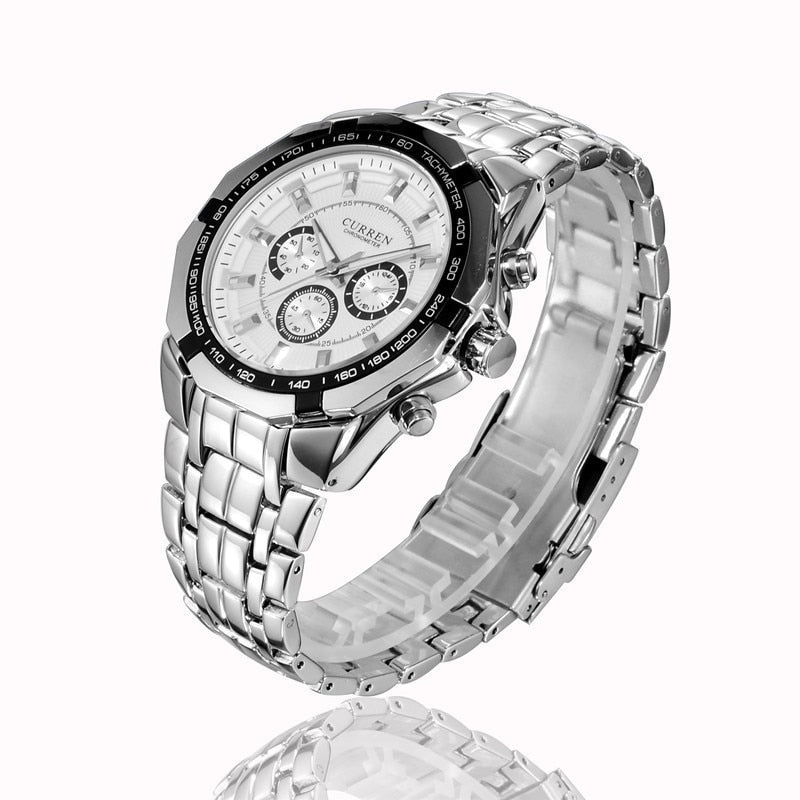 Luxury Casual Military Quartz Sports Wristwatch Full Steel Water Resistant Men's Watch The Clothing Company Sydney