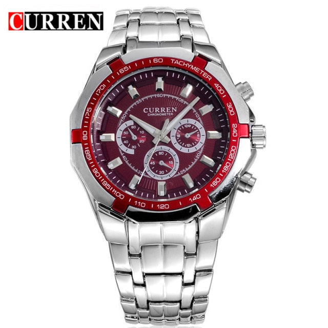 Luxury Casual Military Quartz Sports Wristwatch Full Steel Water Resistant Men's Watch The Clothing Company Sydney