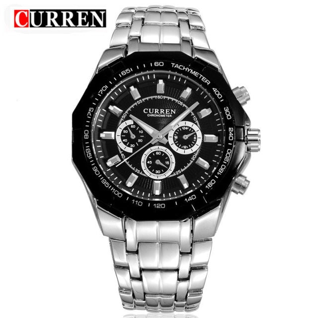 Luxury Casual Military Quartz Sports Wristwatch Full Steel Water Resistant Men's Watch The Clothing Company Sydney