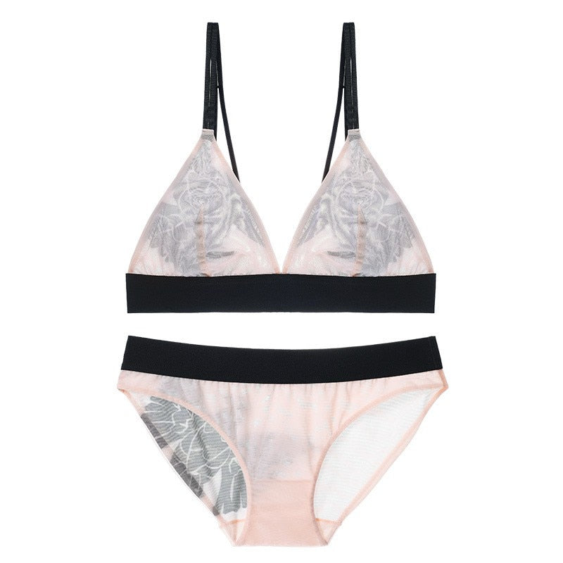 2 Piece Ultra-thin Wireless Lingerie set Fashion Sexy bra set push up bra brief Panties lingerie set The Clothing Company Sydney