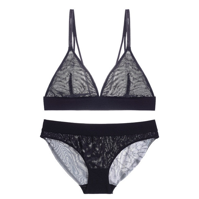 2 Piece Ultra-thin Wireless Lingerie set Fashion Sexy bra set push up bra brief Panties lingerie set The Clothing Company Sydney