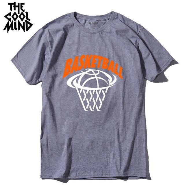 180gsm Thickness 100% cotton basketball print men t shirt casual o-neck short sleeve men cool summer t shirt The Clothing Company Sydney