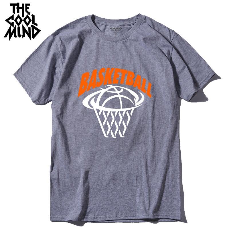 180gsm Thickness 100% cotton basketball print men t shirt casual o-neck short sleeve men cool summer t shirt The Clothing Company Sydney