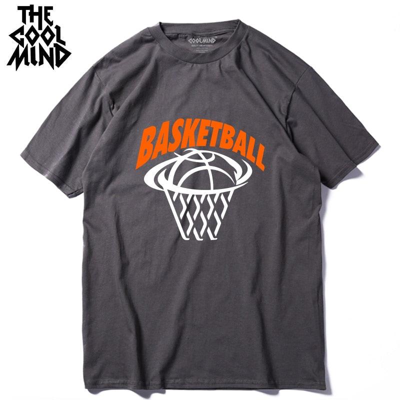 180gsm Thickness 100% cotton basketball print men t shirt casual o-neck short sleeve men cool summer t shirt The Clothing Company Sydney