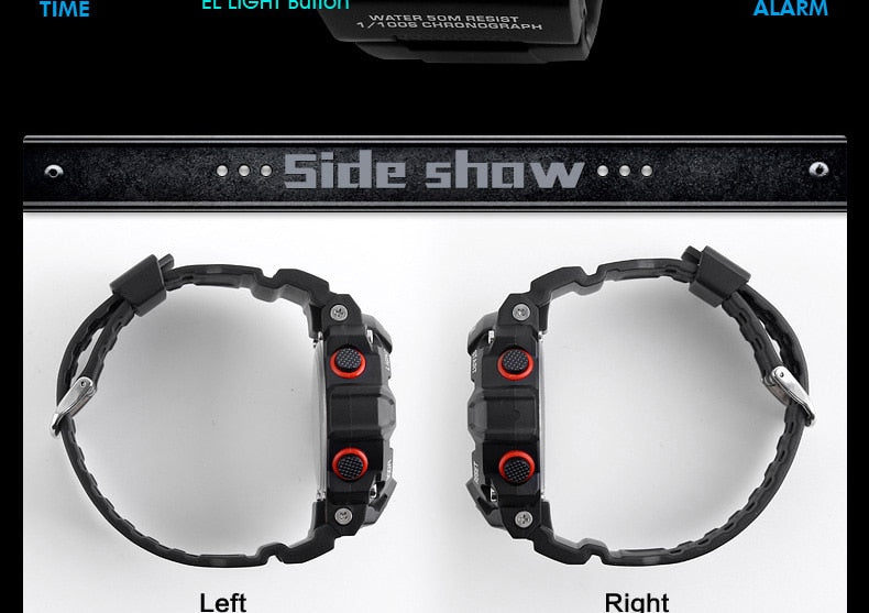 Men's Outdoor Sport Alarm Clock 5Bar Waterproof Military LED Display Shock Digital Watch The Clothing Company Sydney