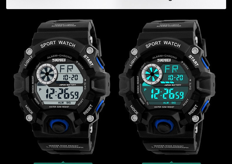 Men's Outdoor Sport Alarm Clock 5Bar Waterproof Military LED Display Shock Digital Watch The Clothing Company Sydney