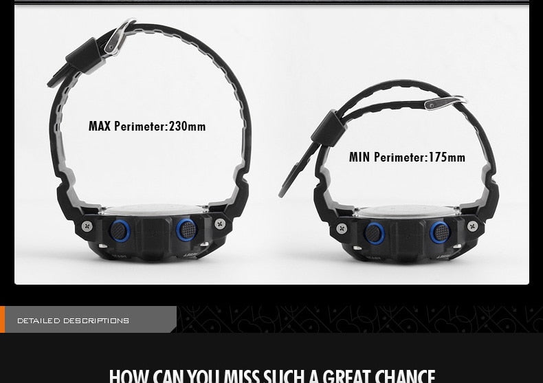 Men's Outdoor Sport Alarm Clock 5Bar Waterproof Military LED Display Shock Digital Watch The Clothing Company Sydney