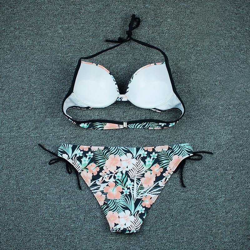 2 Piece Plus Size Floral Print Swimsuit Swimwear Low Waist Push Up Bikini Set Beachwear Brazilian Bikini Set The Clothing Company Sydney