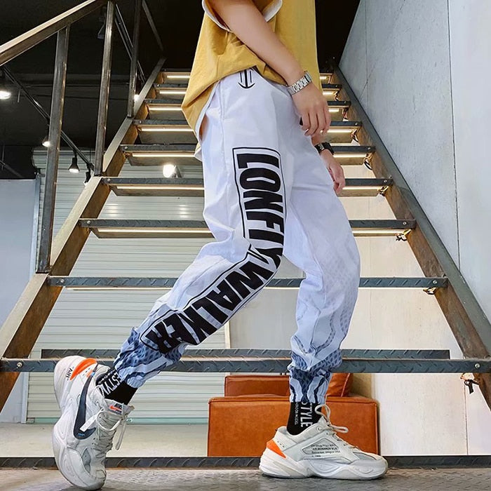 Men's Streetwear Hip hop Joggers Pants Loose Harem Pants Ankle Length Trousers Sport Casual Letter Print Sweatpants The Clothing Company Sydney