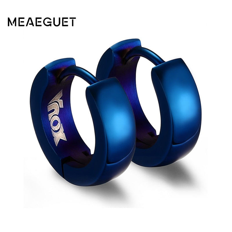 Rock Punk Huggie Earrings Stainless Steel Unique Small Hoop Earrings For Men Boho Jewelry The Clothing Company Sydney