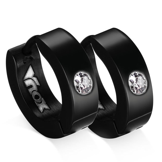 Rock Punk Huggie Earrings Stainless Steel Unique Small Hoop Earrings For Men Boho Jewelry The Clothing Company Sydney
