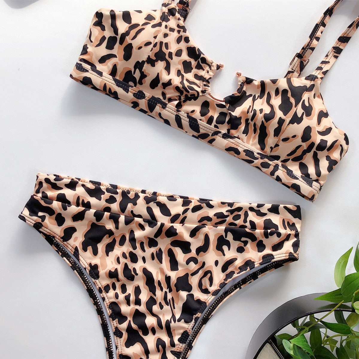 2 Piece Brazilian Women Print Side Tie Swimwear Push Up Swimsuit Bath Suit Bikini Set The Clothing Company Sydney