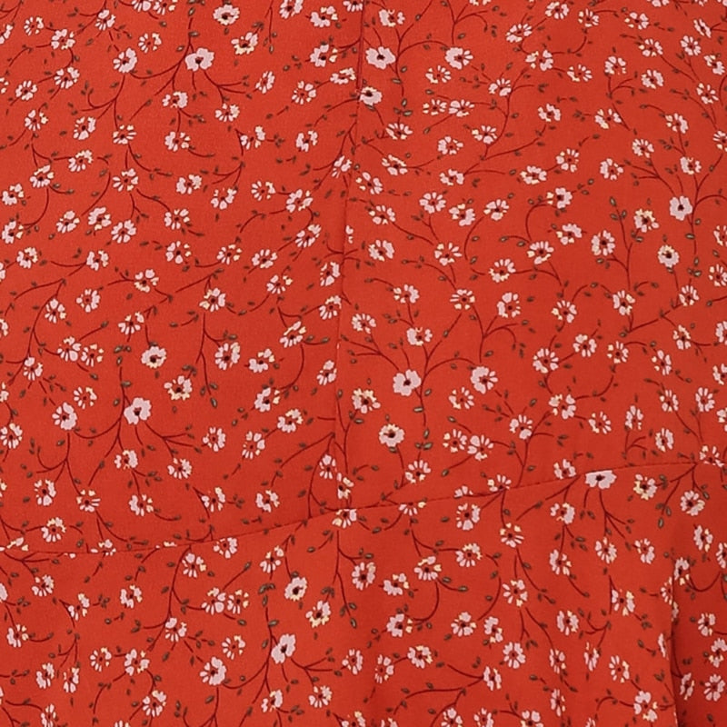 Summer Boho Print Women Sexy V Neck Holiday Beach A Line Short Sleeve Ruffles Bandage Mini Dress The Clothing Company Sydney