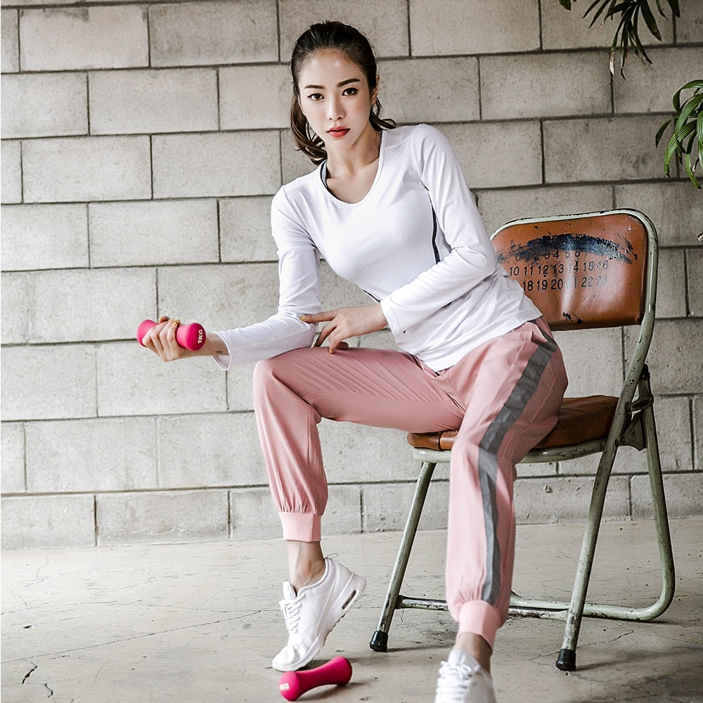 2 Piece Ladies Compression Running suits Sportswear Exercise Sports Gym Leggings long sleeve Yoga Jogging set The Clothing Company Sydney