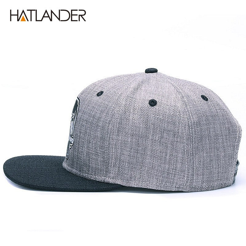 Baseball snapback embroidery SKULL cool hip hop cap hat The Clothing Company Sydney