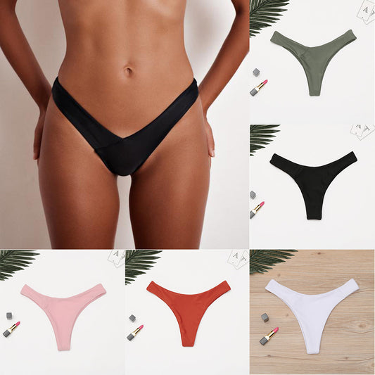 Brazilian Swimwear Women Briefs Thong Low Waist Swimsuit Bottom Solid Cheeky Bikini Bottom Swim Trunks The Clothing Company Sydney