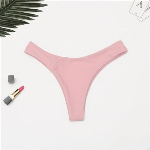 Brazilian Swimwear Women Briefs Thong Low Waist Swimsuit Bottom Solid Cheeky Bikini Bottom Swim Trunks The Clothing Company Sydney