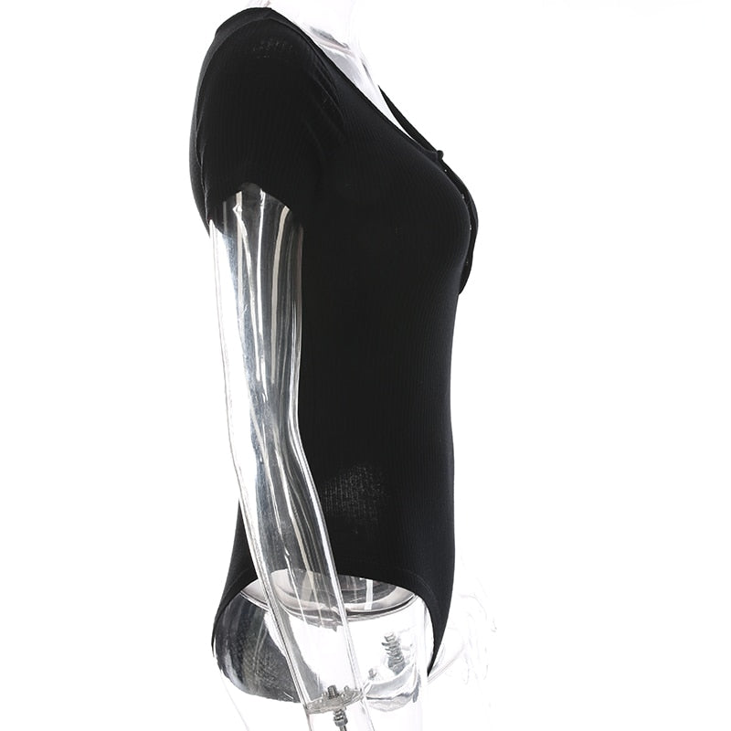 Autumn winter skinny button up long sleeve bodysuit The Clothing Company Sydney