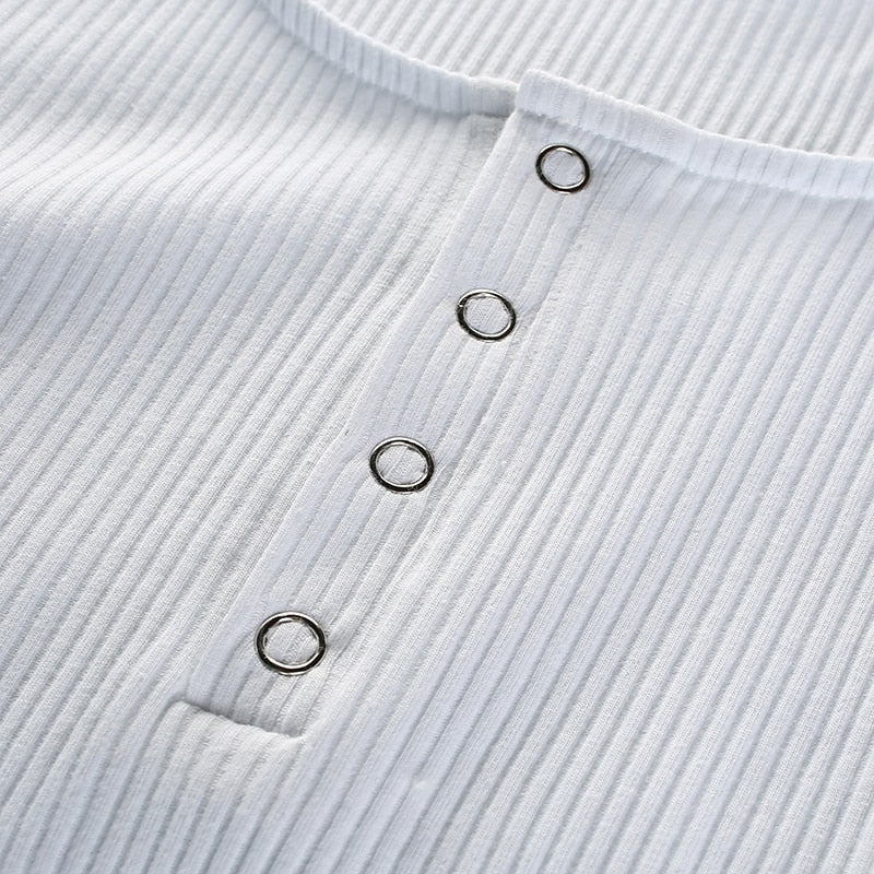 Autumn winter skinny button up long sleeve bodysuit The Clothing Company Sydney