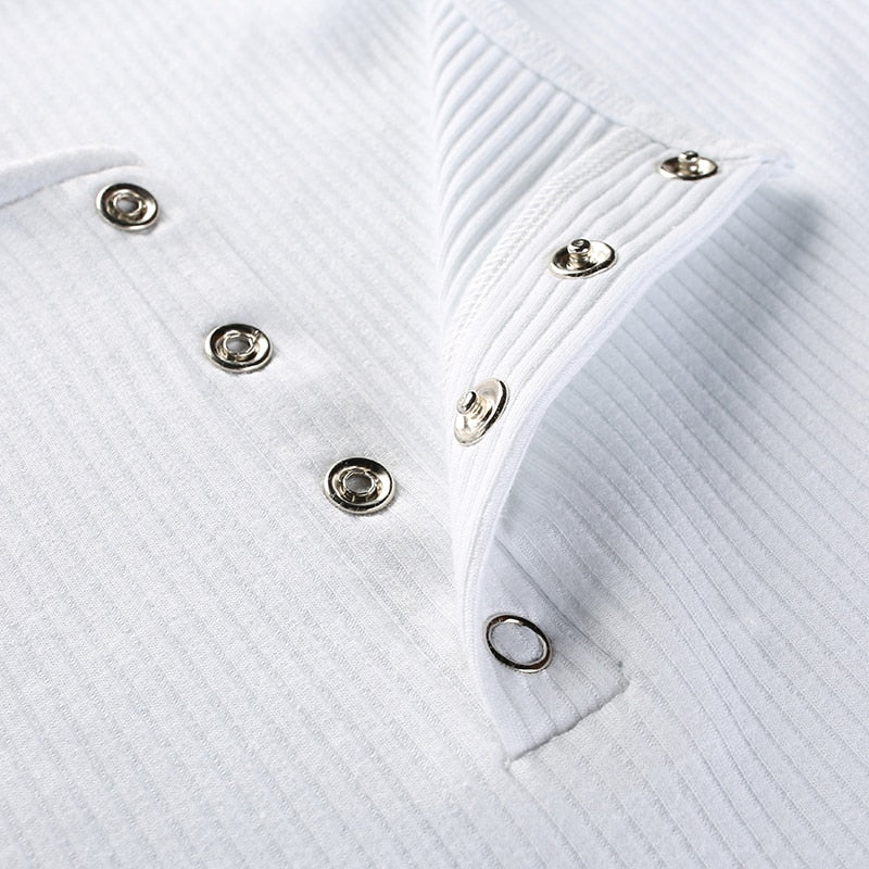 Autumn winter skinny button up long sleeve bodysuit The Clothing Company Sydney