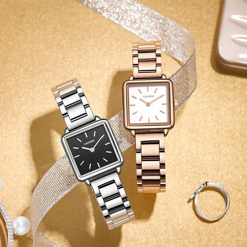 Ladies Square Watch Luxury Brand Fashion Simple Dress Quartz Ultra-thin Watch Waterproof Rose Gold Watch The Clothing Company Sydney