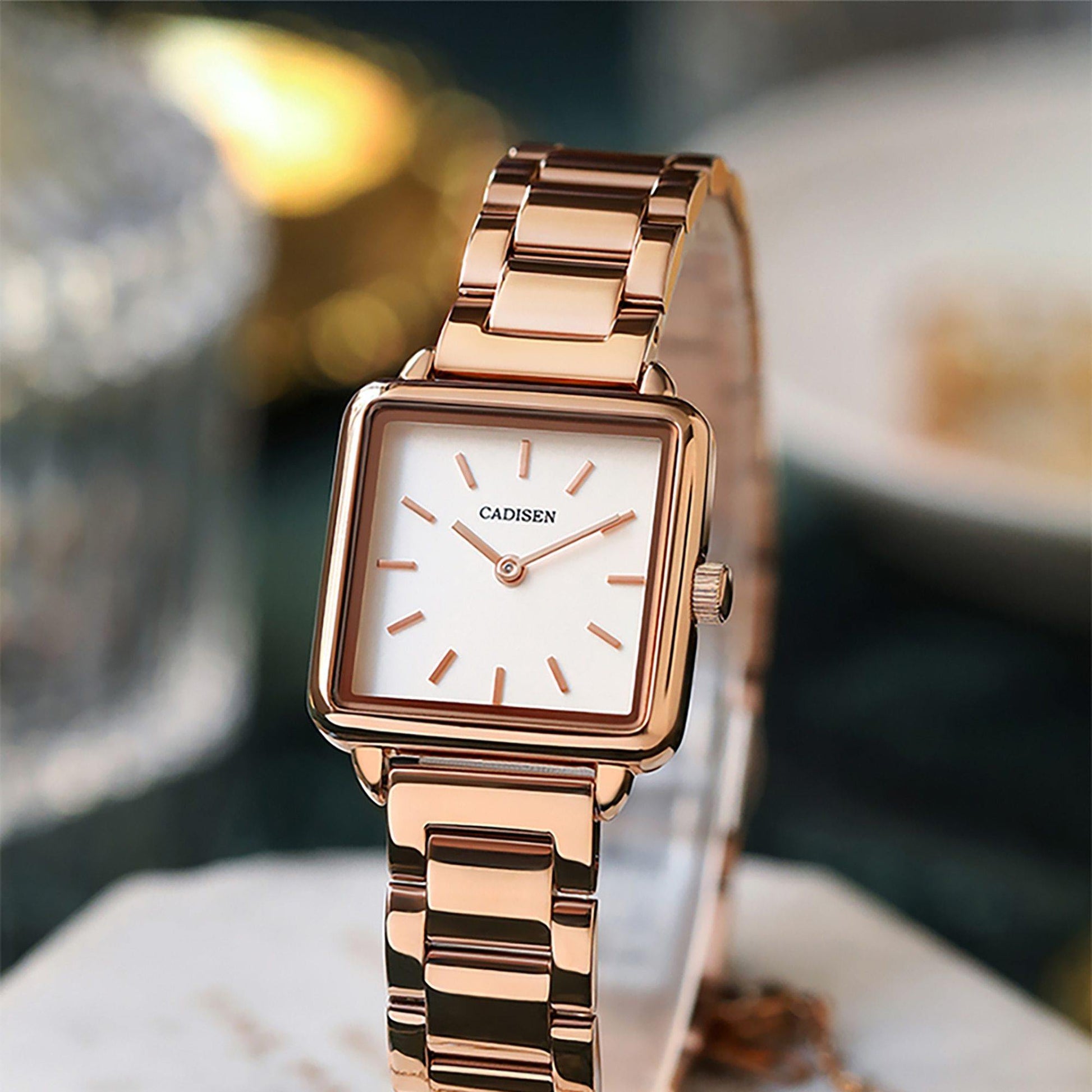 Ladies Square Watch Luxury Brand Fashion Simple Dress Quartz Ultra-thin Watch Waterproof Rose Gold Watch The Clothing Company Sydney