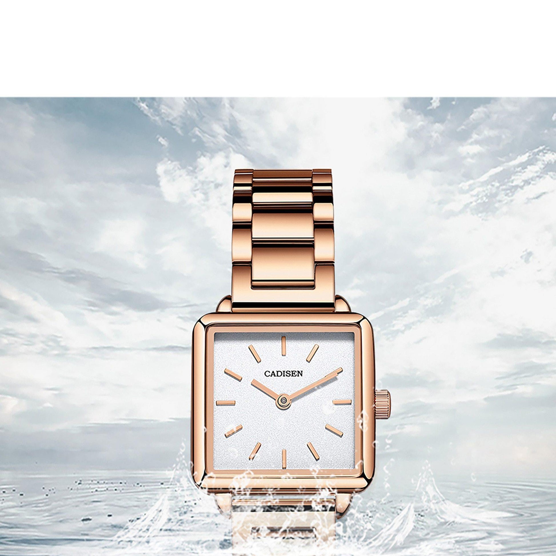Ladies Square Watch Luxury Brand Fashion Simple Dress Quartz Ultra-thin Watch Waterproof Rose Gold Watch The Clothing Company Sydney
