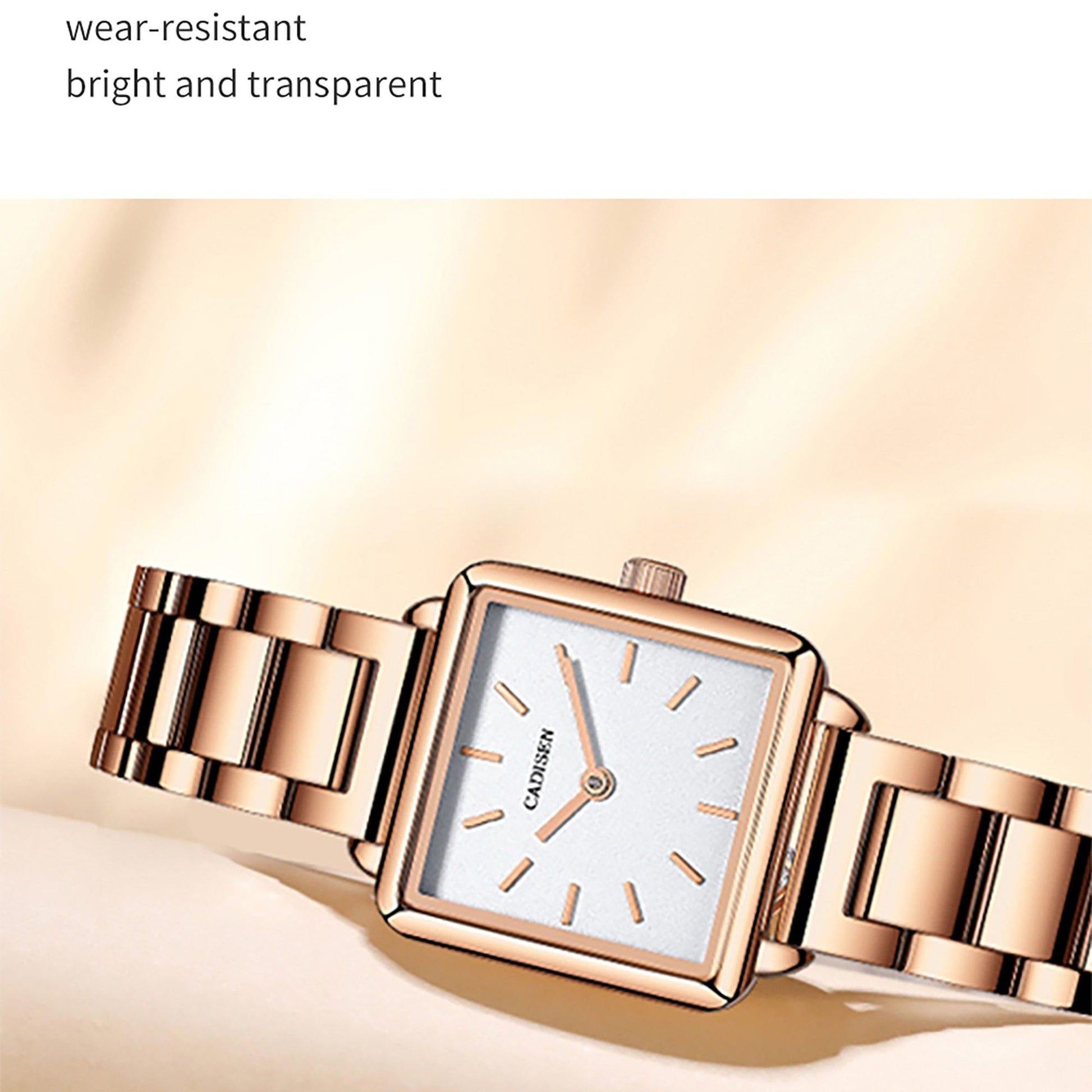 Ladies Square Watch Luxury Brand Fashion Simple Dress Quartz Ultra-thin Watch Waterproof Rose Gold Watch The Clothing Company Sydney