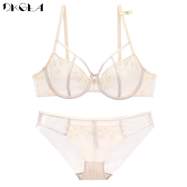 Black Sexy Bra Set Ultrathin Brassiere Transparent Underwear Set Lace Hollow Bras Plus Size B C D Cup Women Lingerie Embroidery The Clothing Company Sydney