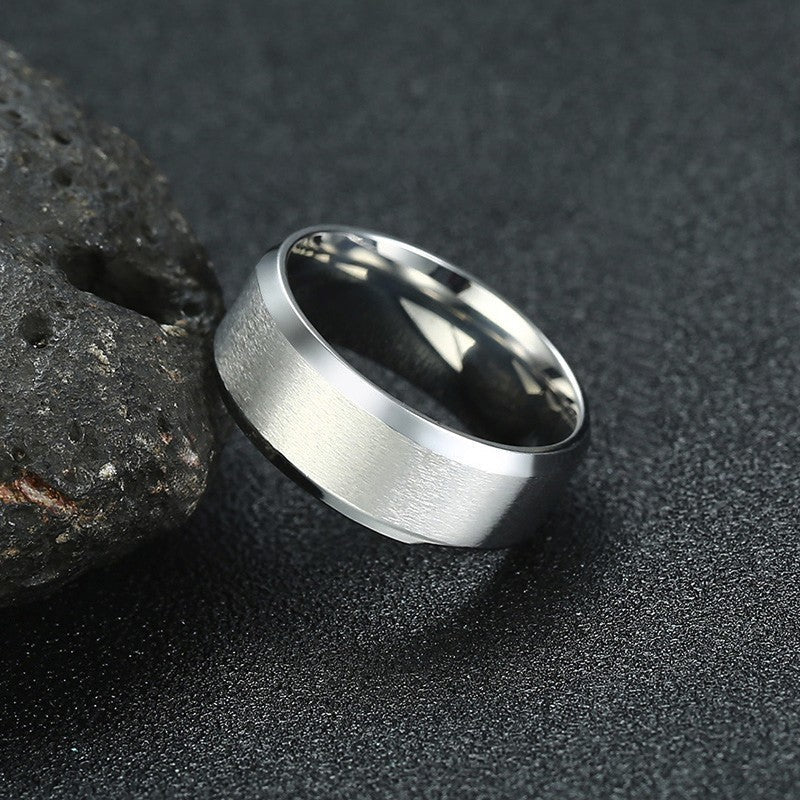 8mm Men Ladies Ring Stainless Steel Wedding Jewellery The Clothing Company Sydney