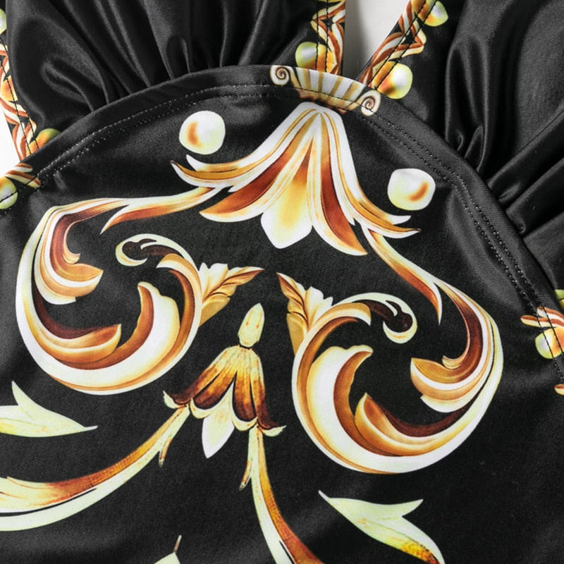 Print one piece swimsuit female Push up bodysuit Vintage high cut swimwear women swimsuit Bathers The Clothing Company Sydney