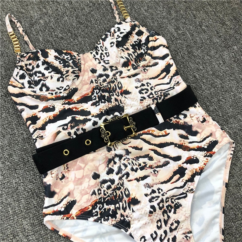 Print one piece swimsuit female Push up bodysuit Vintage high cut swimwear women swimsuit Bathers The Clothing Company Sydney