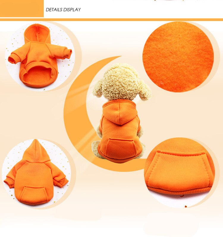 Autumn and winter warm pocket sweater dog hoodies two feet sports pet clothes dog coat for winter The Clothing Company Sydney