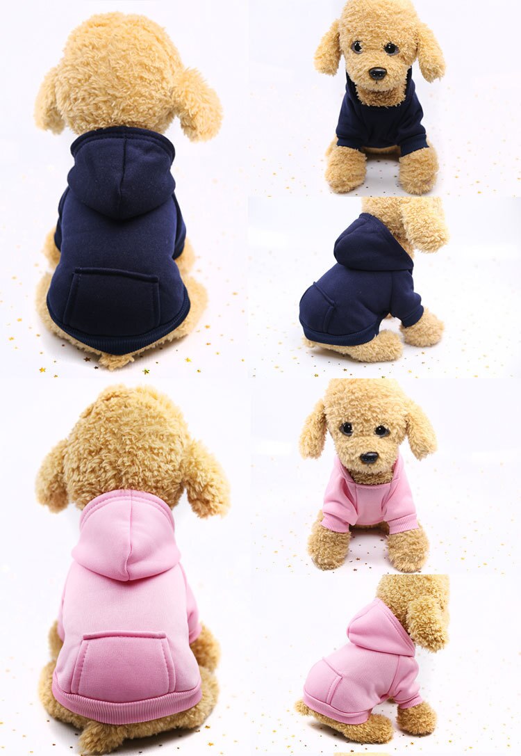 Autumn and winter warm pocket sweater dog hoodies two feet sports pet clothes dog coat for winter The Clothing Company Sydney