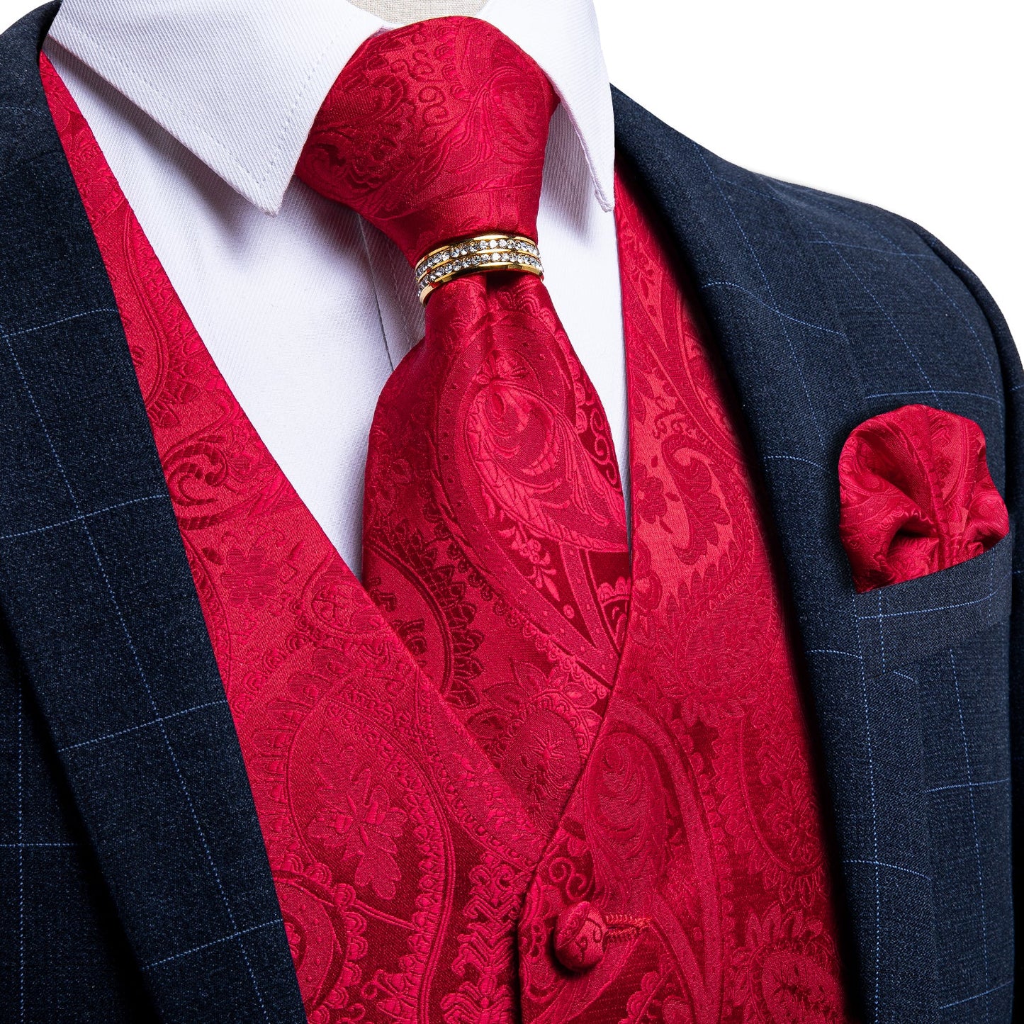 Mens Suit Vest Waistcoat Formal Wedding Groom Sleeveless Vest Hanky Necktie Set The Clothing Company Sydney