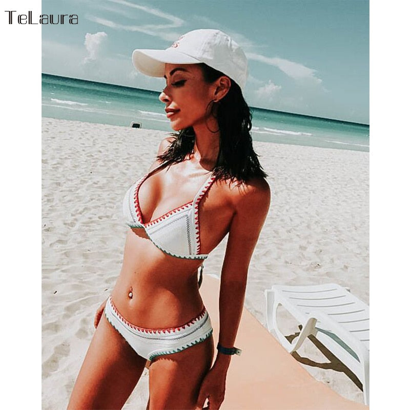 2 Piece New Sexy Swimwear Push Up Swimsuit Halter Top Padded Bathing Suit Bandage Brazilian Bikini Set The Clothing Company Sydney