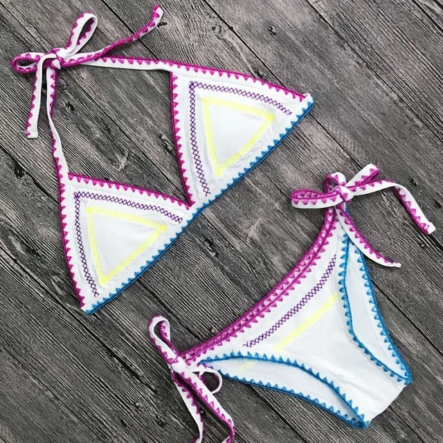 2 Piece New Sexy Swimwear Push Up Swimsuit Halter Top Padded Bathing Suit Bandage Brazilian Bikini Set The Clothing Company Sydney