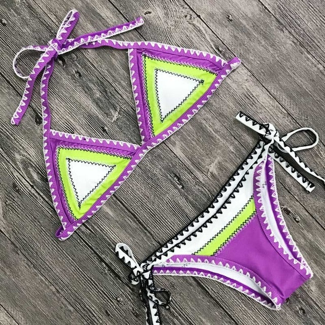2 Piece New Sexy Swimwear Push Up Swimsuit Halter Top Padded Bathing Suit Bandage Brazilian Bikini Set The Clothing Company Sydney