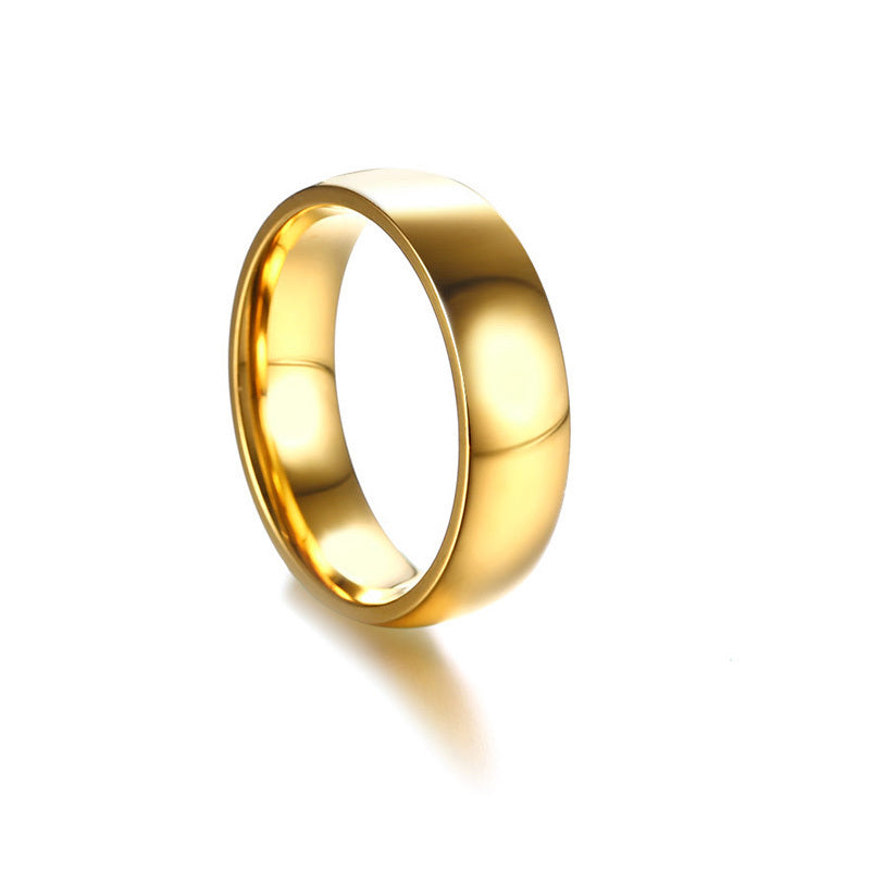 Classic Wedding Rings for Women Men Gold Colour Stainless Steel Couple Band Anniversary Personalized Ring The Clothing Company Sydney