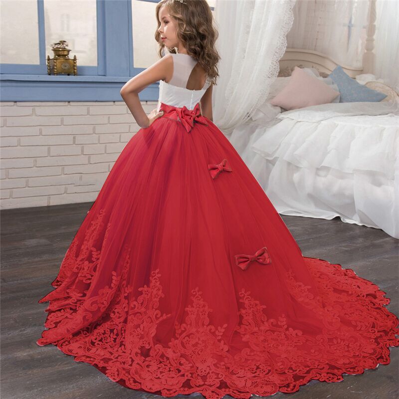 Princess Girls Formal Party Kids Long Flower Dress Wedding Evening Party Prom Ball Gown The Clothing Company Sydney